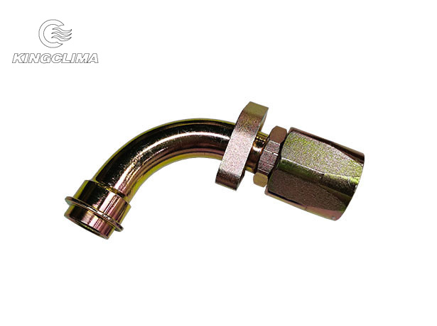 Bus Air Conditioner Fittings 90 Degree Self-Lock Low Pressure O-Ring