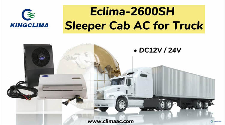 Eclima2600SH split back wall mounted truck sleeper cab air conditioner