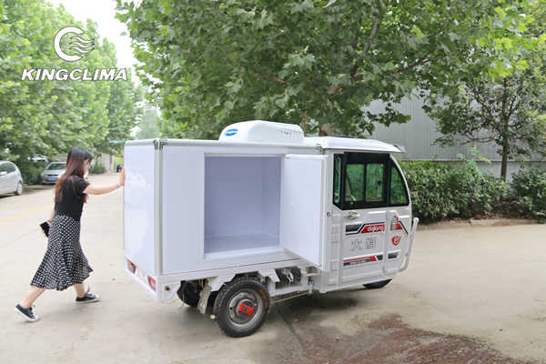 Kingclima DC48V 70V 90V Electric Refrigerated Cargo Tricycles 