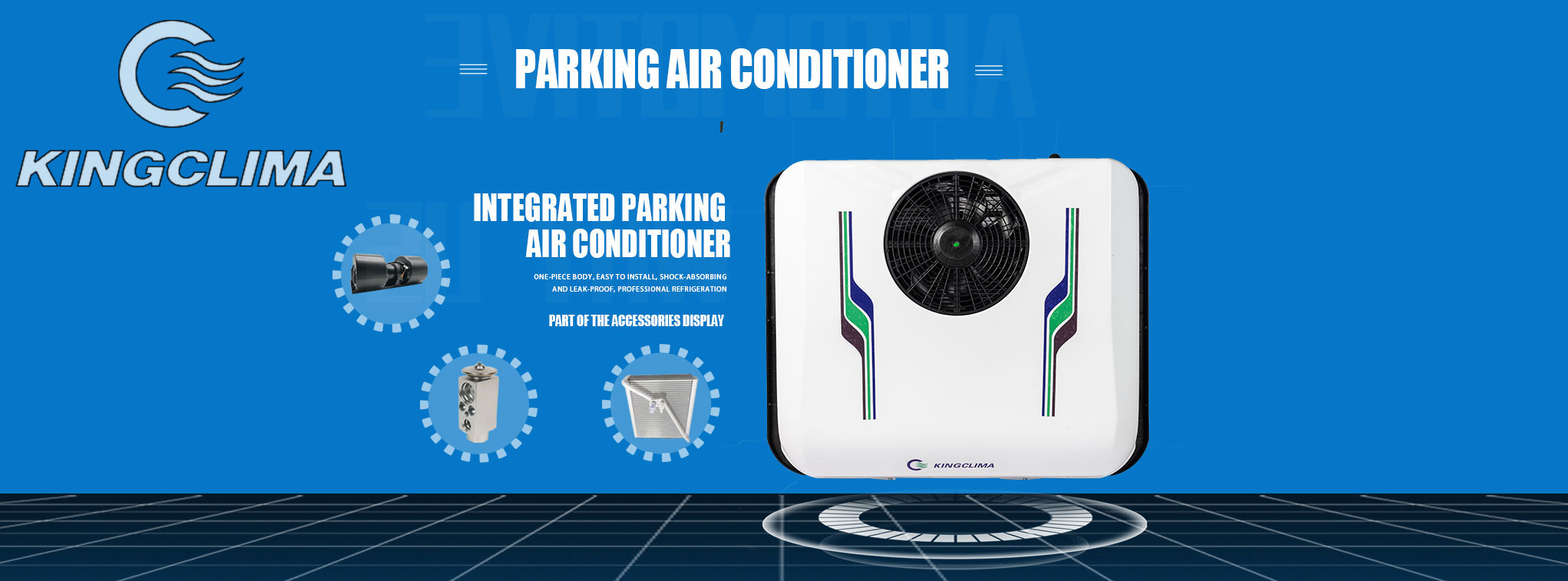 New Design DC 12V 24V Roof Top Mounted Mini Parking Air Conditioner Battery Powered for Truck