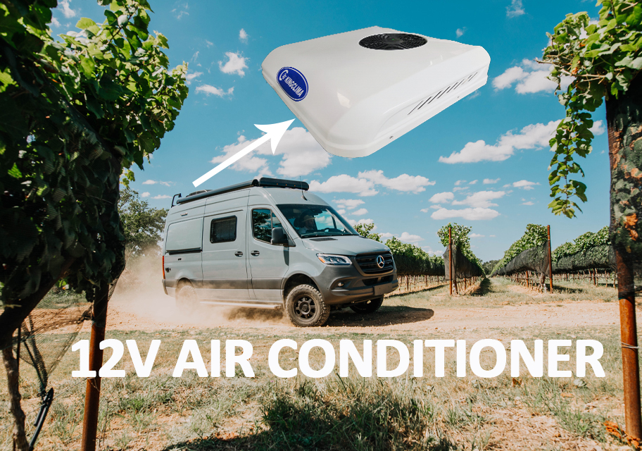 DC battery powered rv air conditioner